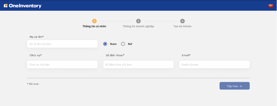 Quy trình đăng ký đối tác OneInventory